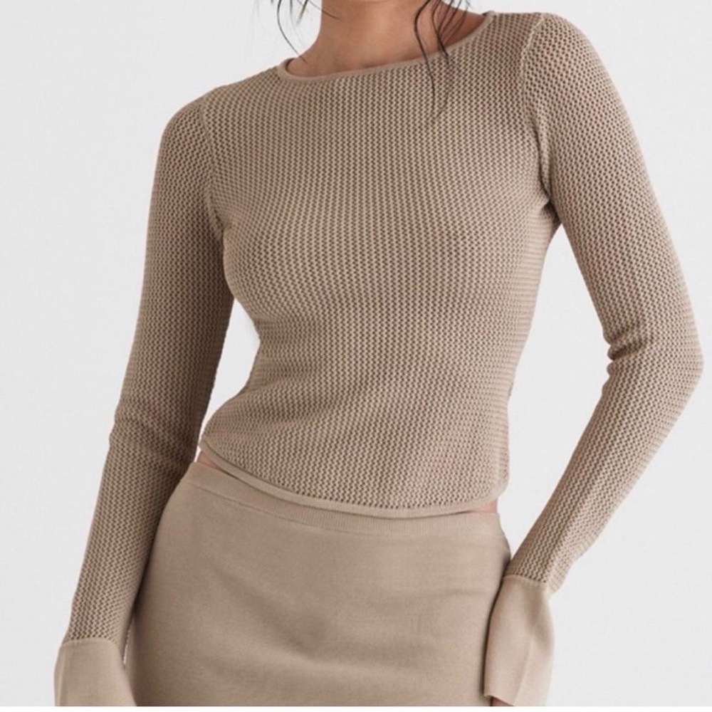 House of cb brown knit sweater top